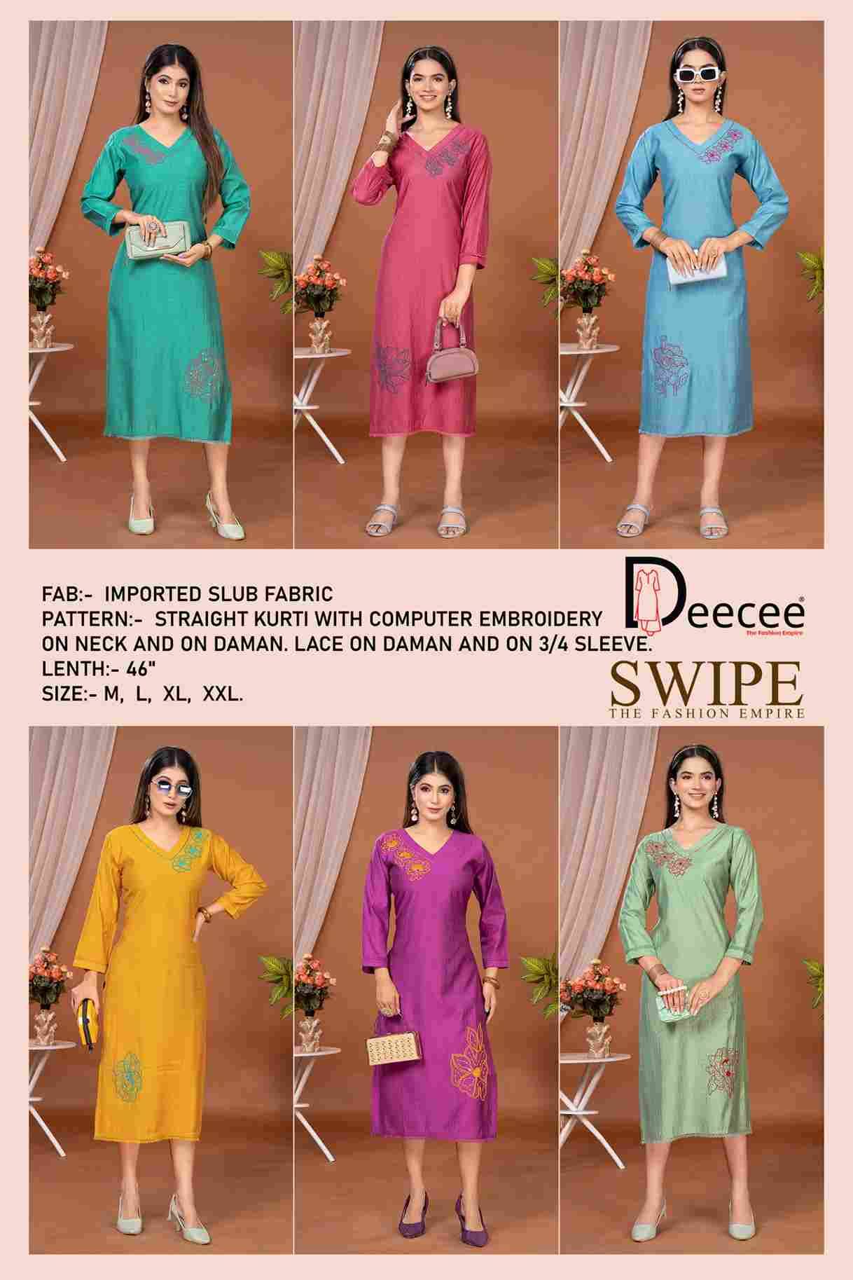 Swipe By Dee Cee 1001 To 1006 Series Designer Stylish Fancy Colorful Beautiful Party Wear & Ethnic Wear Collection Imported Kurtis At Wholesale Price