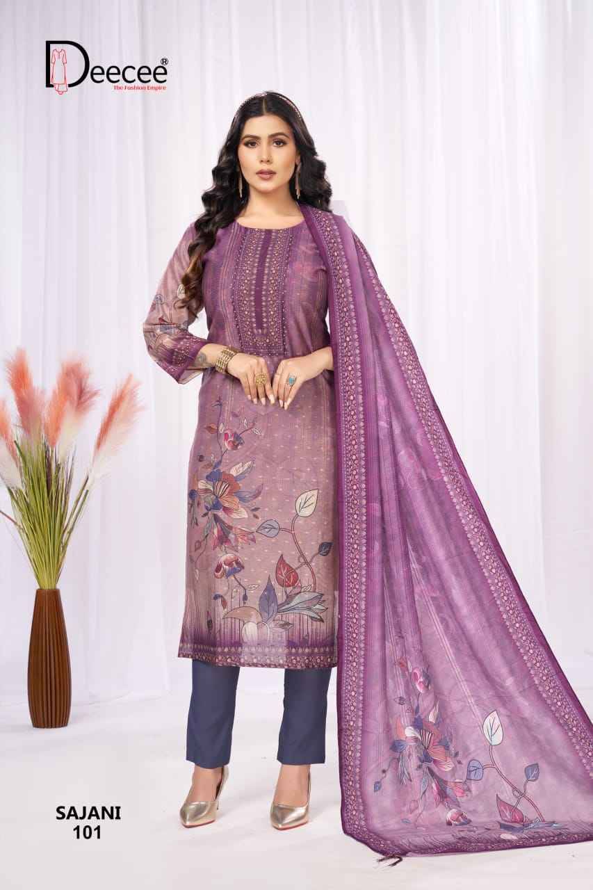 Sajani By Dee Cee 101 To 106 Series Designer Stylish Fancy Colorful Beautiful Party Wear & Ethnic Wear Collection Roman Silk Dresses At Wholesale Price