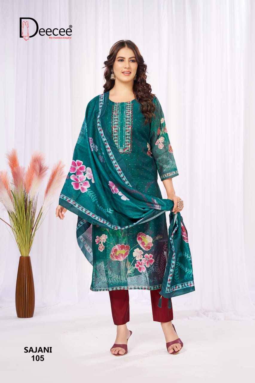 Sajani By Dee Cee 101 To 106 Series Designer Stylish Fancy Colorful Beautiful Party Wear & Ethnic Wear Collection Roman Silk Dresses At Wholesale Price