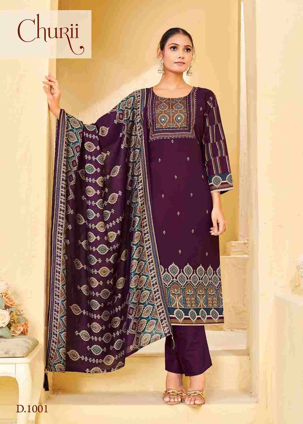 Coral Bells By Churii 1001 To 1004 Series Beautiful Festive Suits Colorful Stylish Fancy Casual Wear & Ethnic Wear Viscose Silk Dresses At Wholesale Price