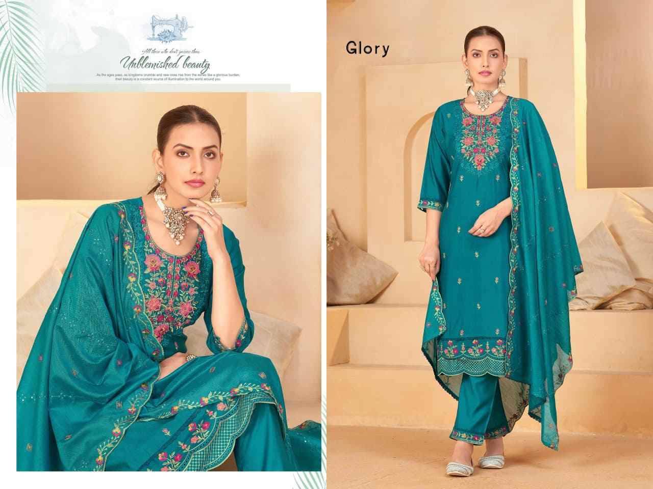 Glory By Fashid Wholesale Combo Set 101 To 104 Series Beautiful Festive Suits Colorful Stylish Fancy Casual Wear & Ethnic Wear Premium Silk Dresses At Wholesale Price