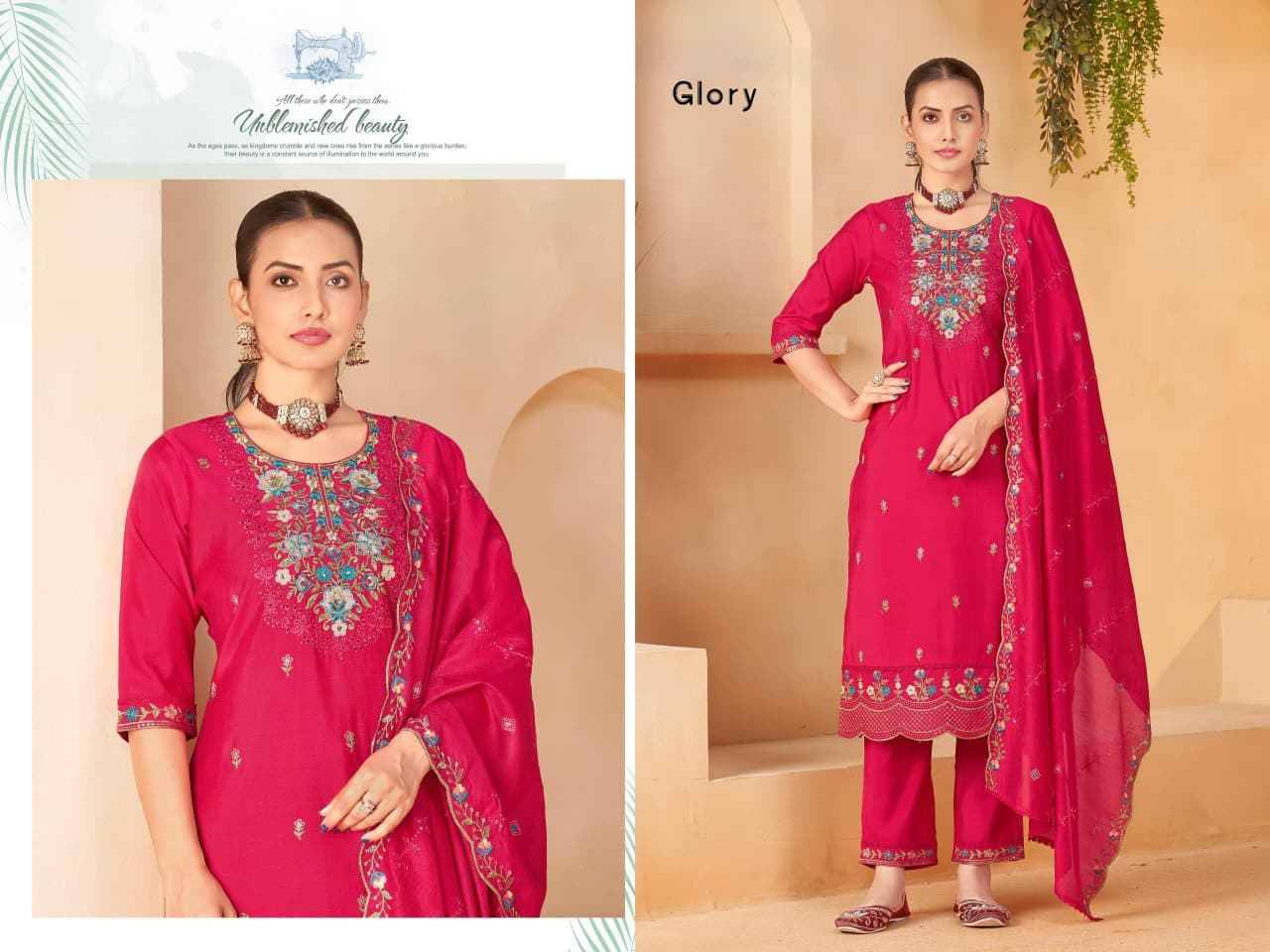 Glory By Fashid Wholesale Combo Set 101 To 104 Series Beautiful Festive Suits Colorful Stylish Fancy Casual Wear & Ethnic Wear Premium Silk Dresses At Wholesale Price