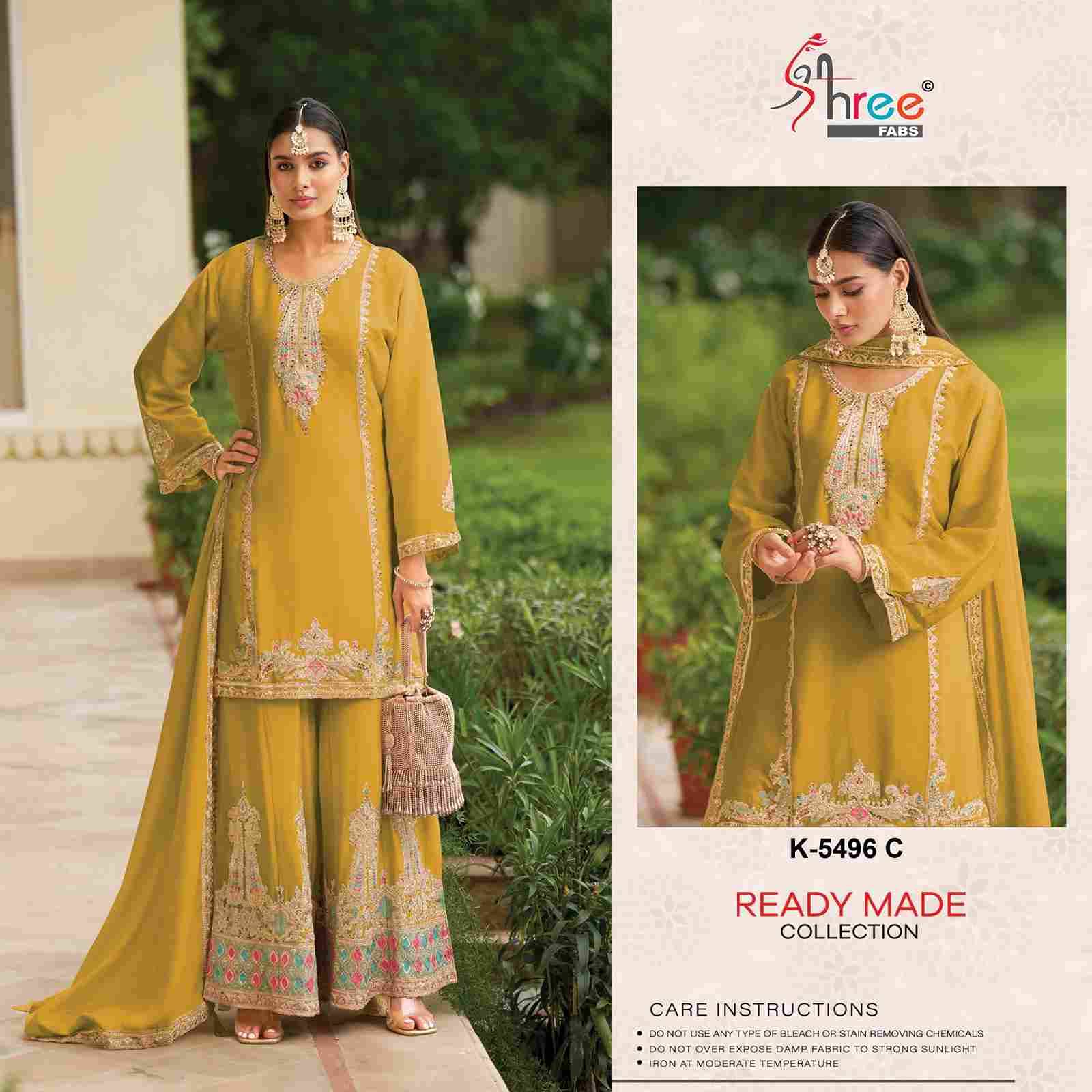 Shree Fabs Hit Design K-5496 Colours By Shree Fabs K-5496-A To K-5496-D Series Designer Pakistani Suits Beautiful Fancy Stylish Colorful Party Wear & Occasional Wear Chinnon Embroidery Dresses At Wholesale Price