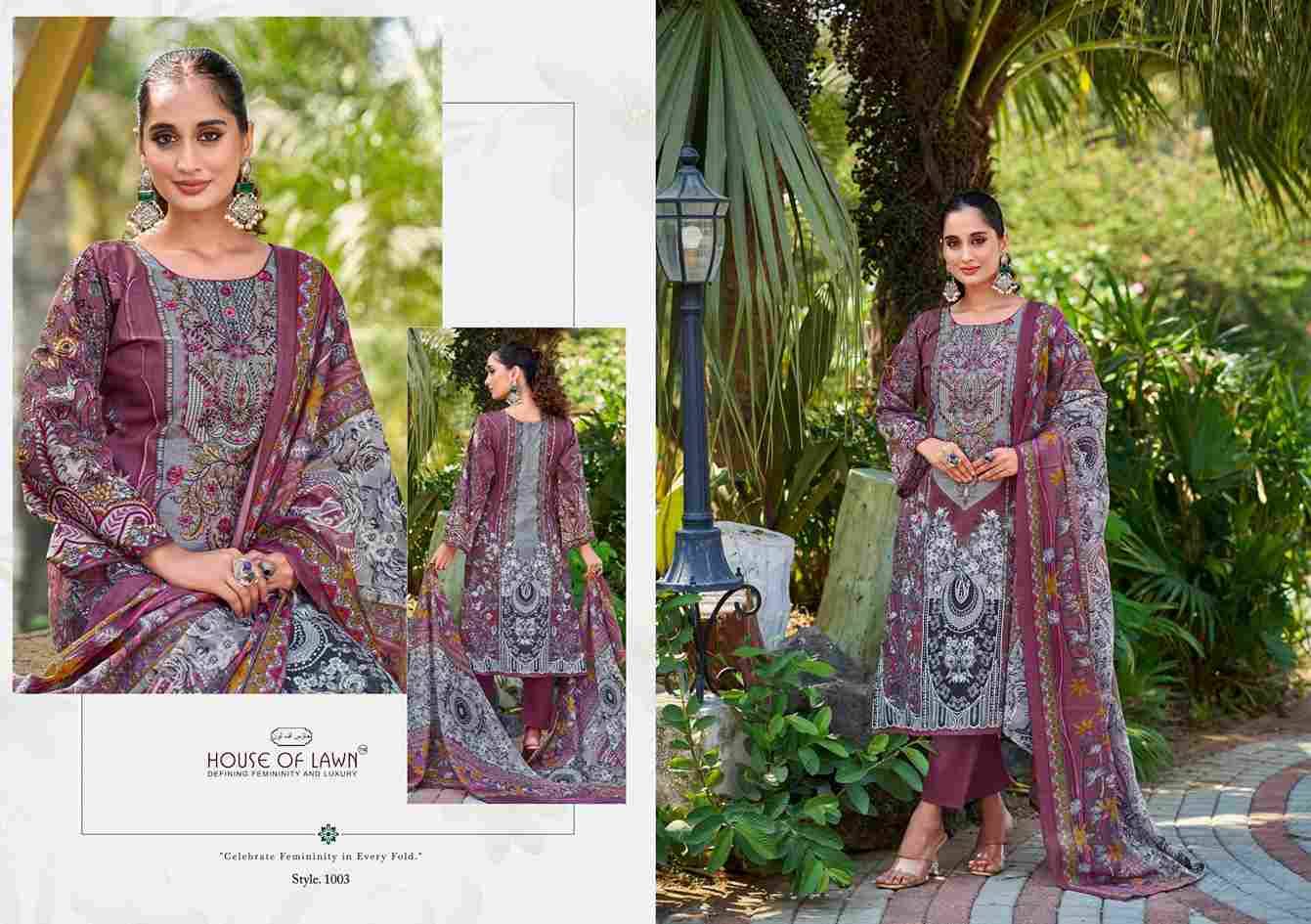 Nayra Vol-2 By House Of Lawn 1001 To 1006 Series Beautiful Festive Suits Stylish Fancy Colorful Casual Wear & Ethnic Wear Pure Lawn Print Dresses At Wholesale Price