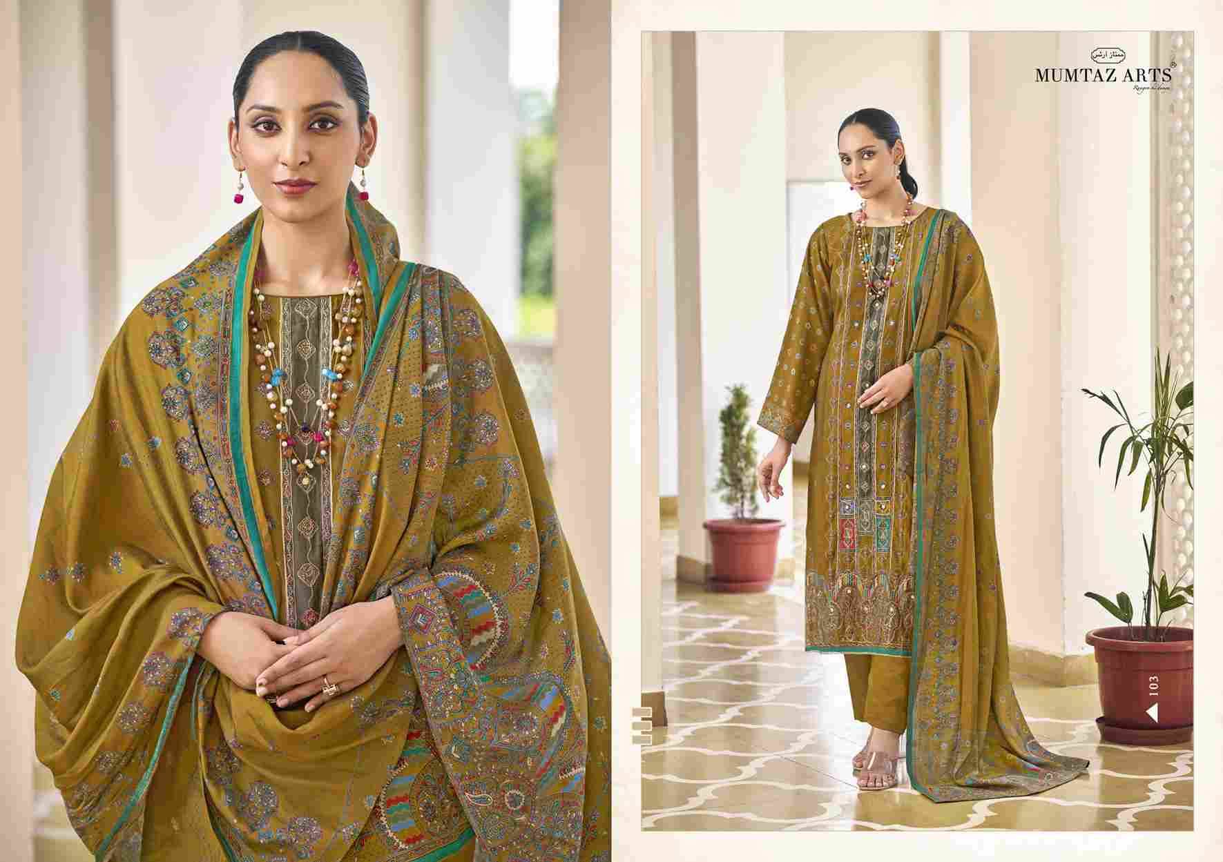 Aisa By Mumtaz Arts 101 To 104 Series Beautiful Festive Suits Colorful Stylish Fancy Casual Wear & Ethnic Wear Pure Viscose Muslin Print Dresses At Wholesale Price