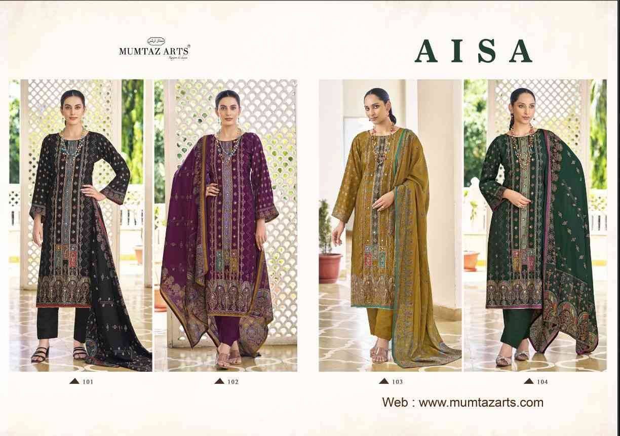 Aisa By Mumtaz Arts 101 To 104 Series Beautiful Festive Suits Colorful Stylish Fancy Casual Wear & Ethnic Wear Pure Viscose Muslin Print Dresses At Wholesale Price