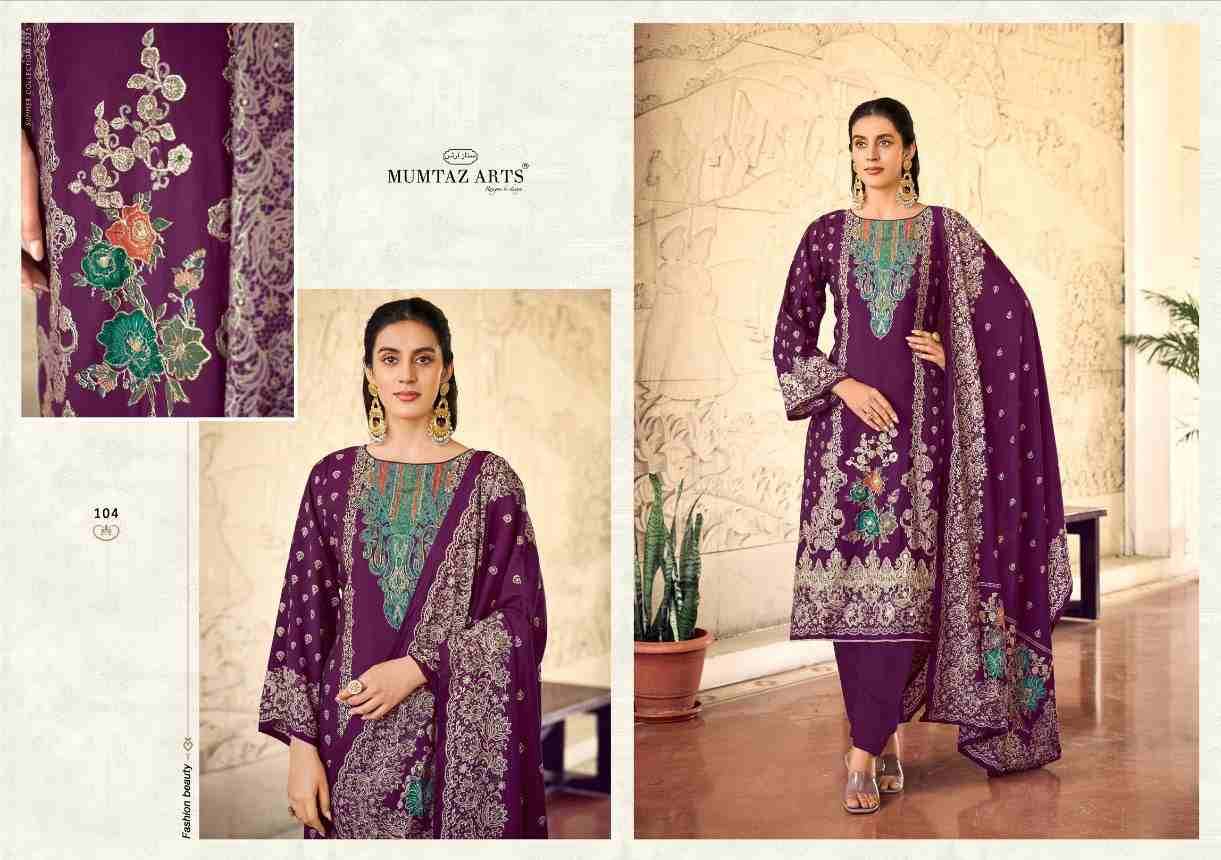Alina By Mumtaz Arts 101 To 104 Series Beautiful Festive Suits Colorful Stylish Fancy Casual Wear & Ethnic Wear Pure Muslin Print Dresses At Wholesale Price