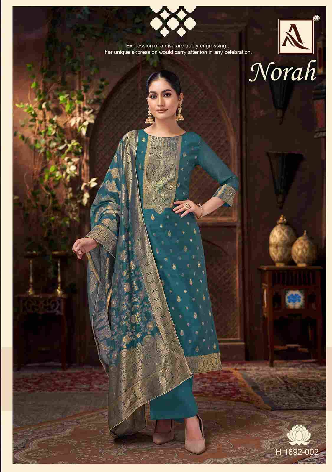 Norah By Alok Suit 1892-001 To 1892-006 Series Beautiful Festive Suits Colorful Stylish Fancy Casual Wear & Ethnic Wear Pure Jacquard Dresses At Wholesale Price