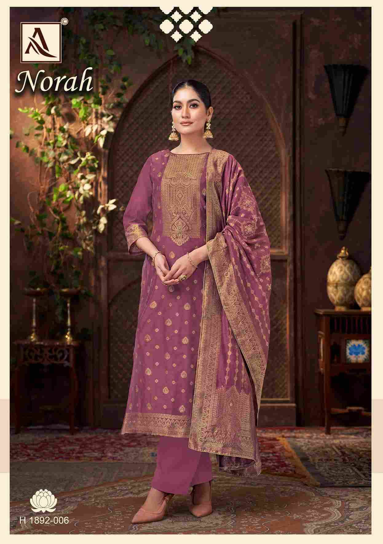 Norah By Alok Suit 1892-001 To 1892-006 Series Beautiful Festive Suits Colorful Stylish Fancy Casual Wear & Ethnic Wear Pure Jacquard Dresses At Wholesale Price