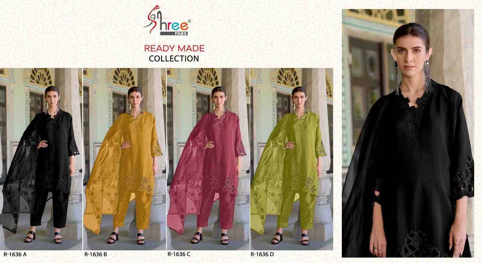 Shree Fabs Hit Design R-1636 Colours By Shree Fabs R-1636-A To R-1636-D Series Sharara Beautiful Pakistani Suits Stylish Fancy Colorful Party Wear & Occasional Wear Viscose Silk Embroidered Dresses At Wholesale Price