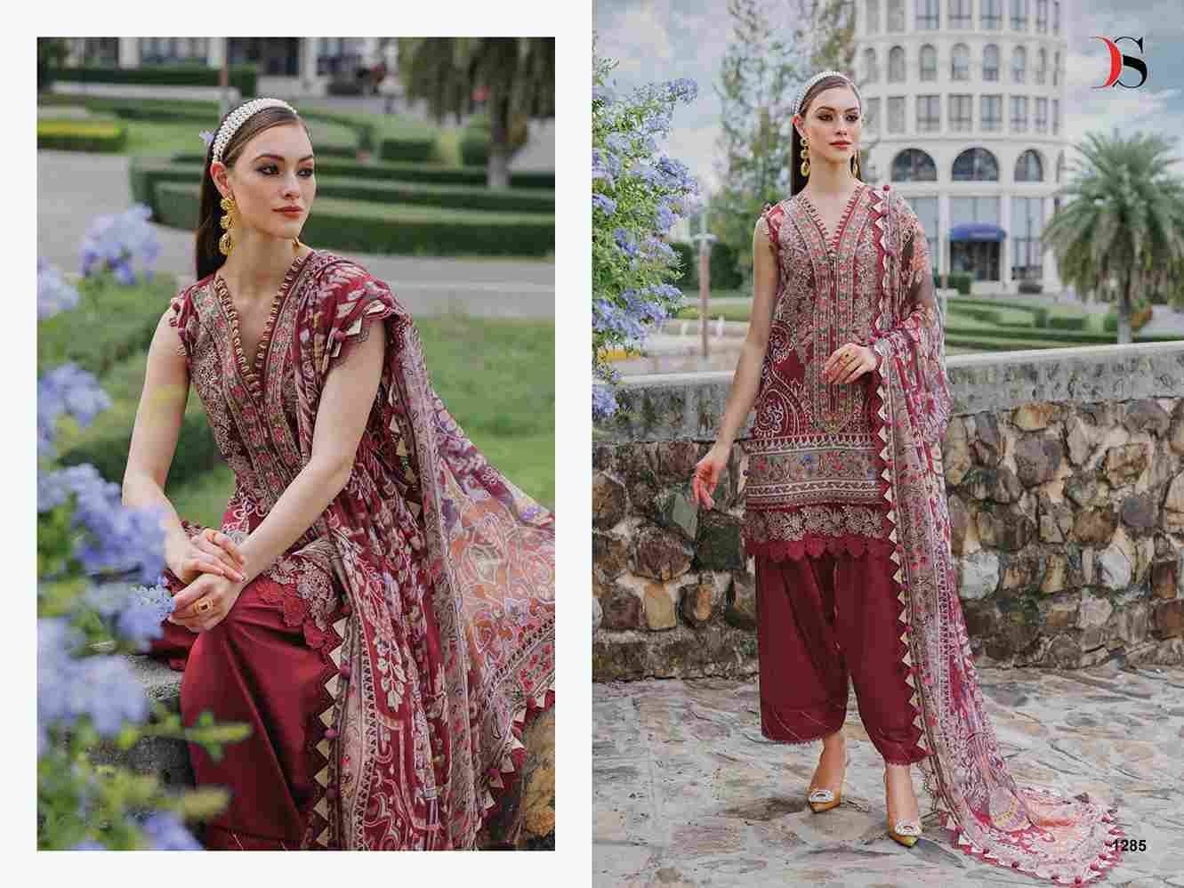 Jade Urbane-25 Vol-5 By Deepsy Suits 1281 To 1288 Series Pakistani Stylish Beautiful Colourful Printed & Embroidered Party Wear & Occasional Wear Pure Cotton Dresses At Wholesale Price