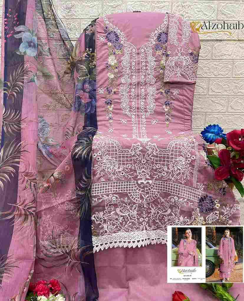 Zahra Vol-2 By Alzohaib 1233-A To 1233-D Series Beautiful Pakistani Suits Stylish Fancy Colorful Party Wear & Occasional Wear Cambric Cotton Print Dresses At Wholesale Price