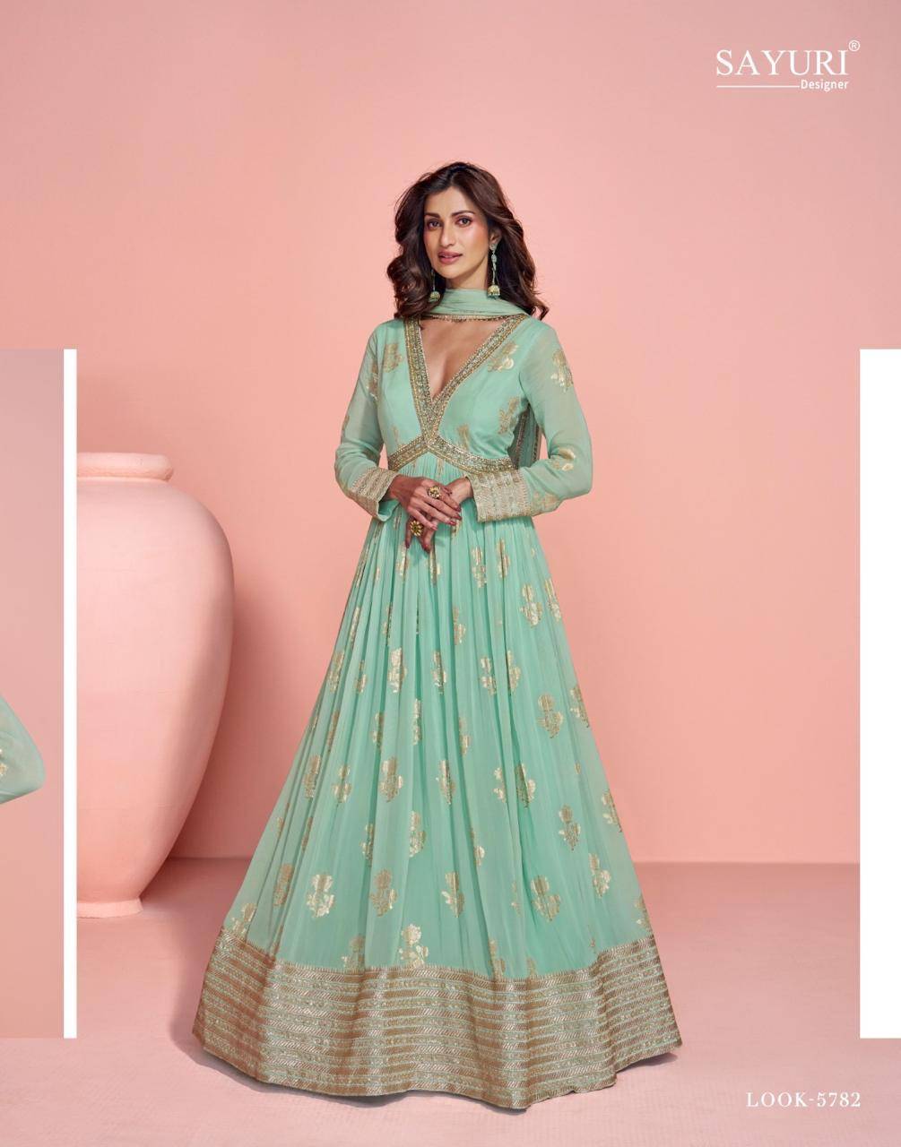 Saheen By Sayuri 5782 To 5783 Series Designer Stylish Fancy Colorful Beautiful Party Wear & Ethnic Wear Collection Viscose Jacquard Silk Gowns With Dupatta At Wholesale Price