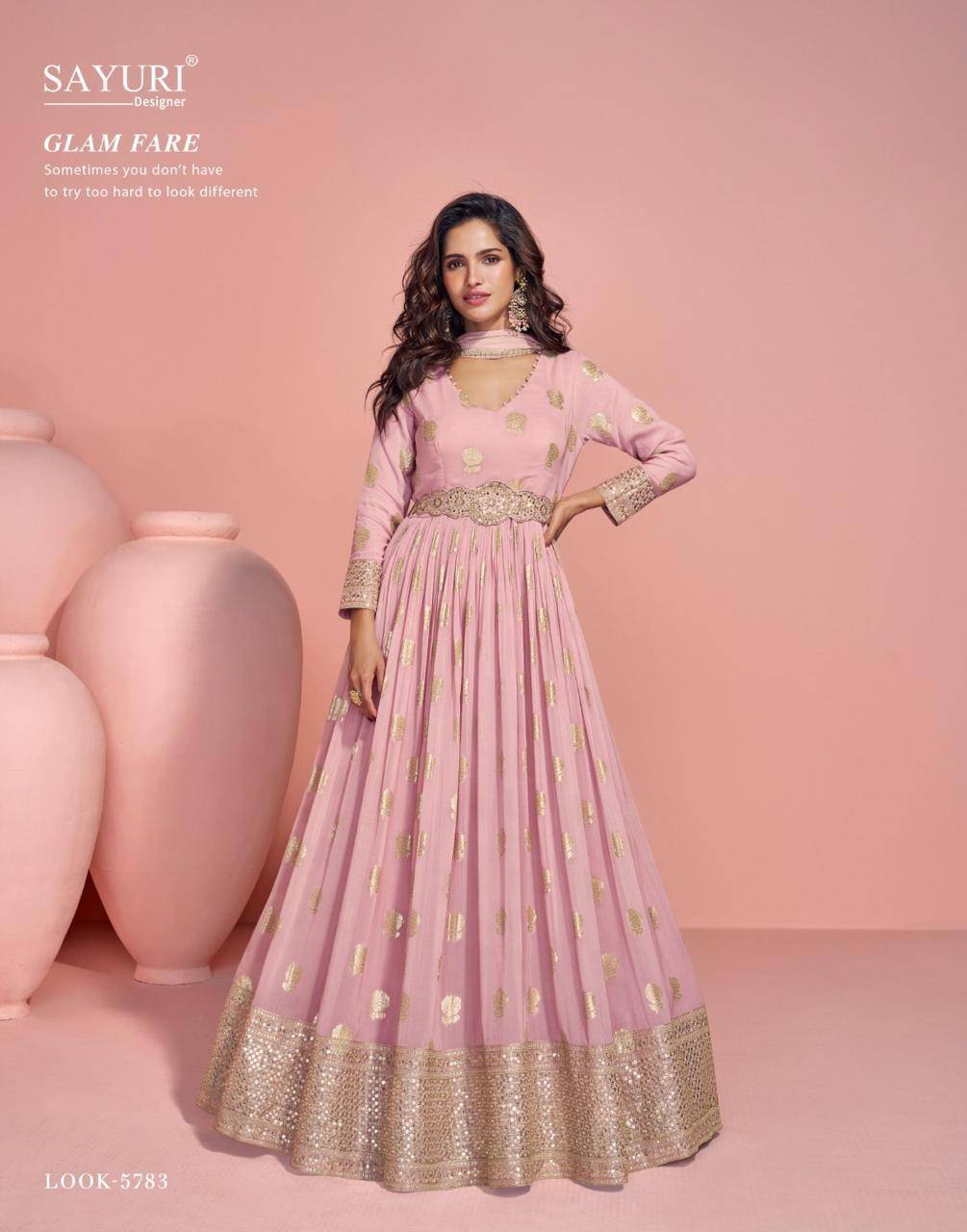 Saheen By Sayuri 5782 To 5783 Series Designer Stylish Fancy Colorful Beautiful Party Wear & Ethnic Wear Collection Viscose Jacquard Silk Gowns With Dupatta At Wholesale Price