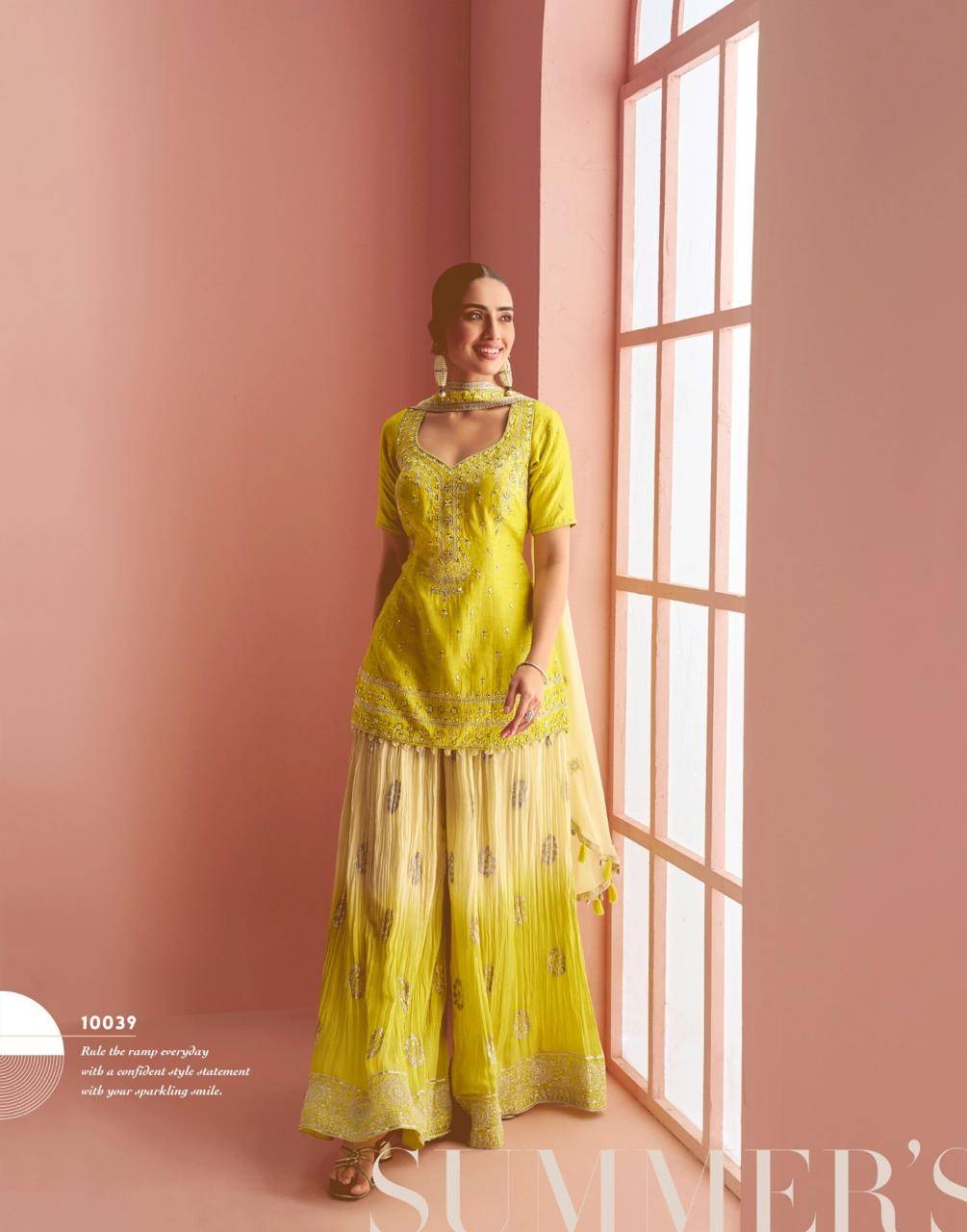 Barkha By Sayuri 10038 To 10040 Series Designer Sharara Suits Beautiful Fancy Colorful Stylish Party Wear & Occasional Wear Heavy Chinnon Silk Dresses At Wholesale Price
