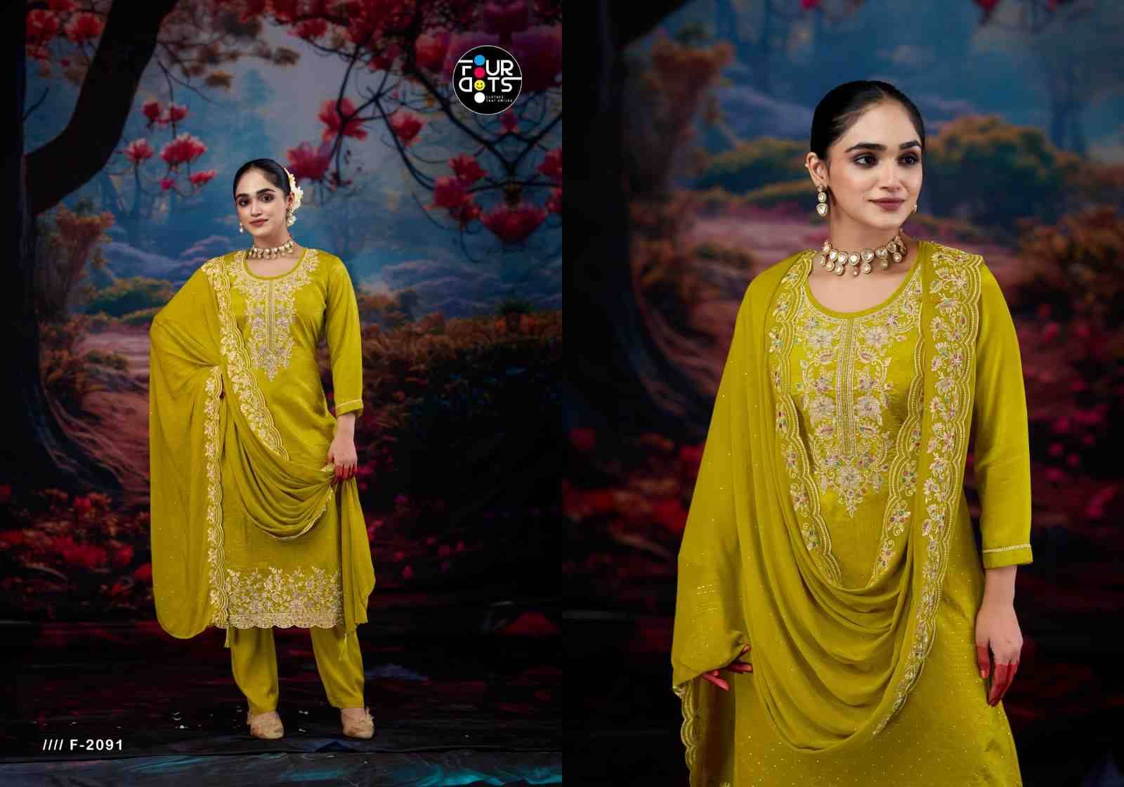 Zankar By Four Dots 2091 To 2094 Series Designer Stylish Fancy Colorful Beautiful Party Wear & Ethnic Wear Collection Organza Dresses At Wholesale Price