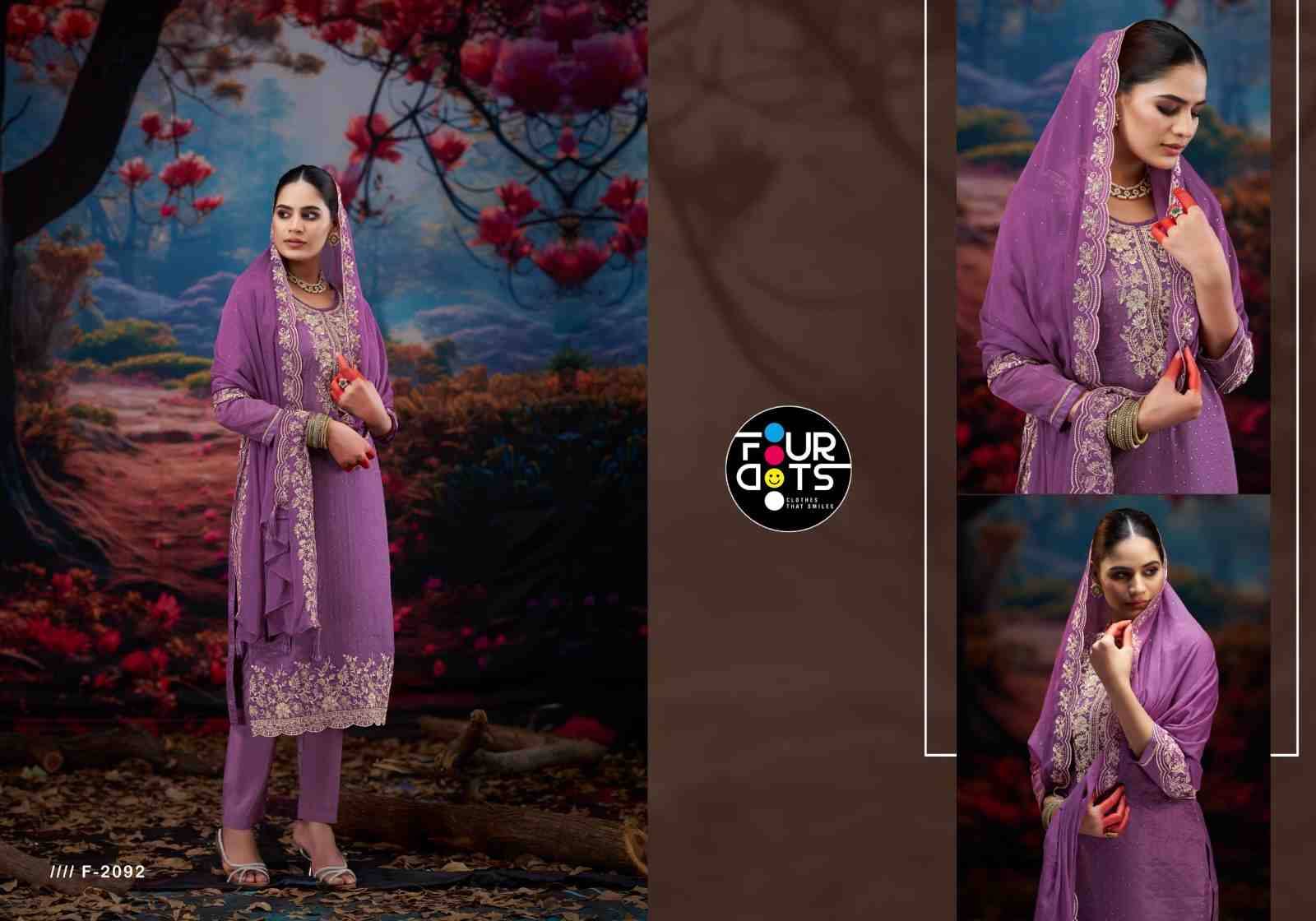 Zankar By Four Dots 2091 To 2094 Series Designer Stylish Fancy Colorful Beautiful Party Wear & Ethnic Wear Collection Organza Dresses At Wholesale Price