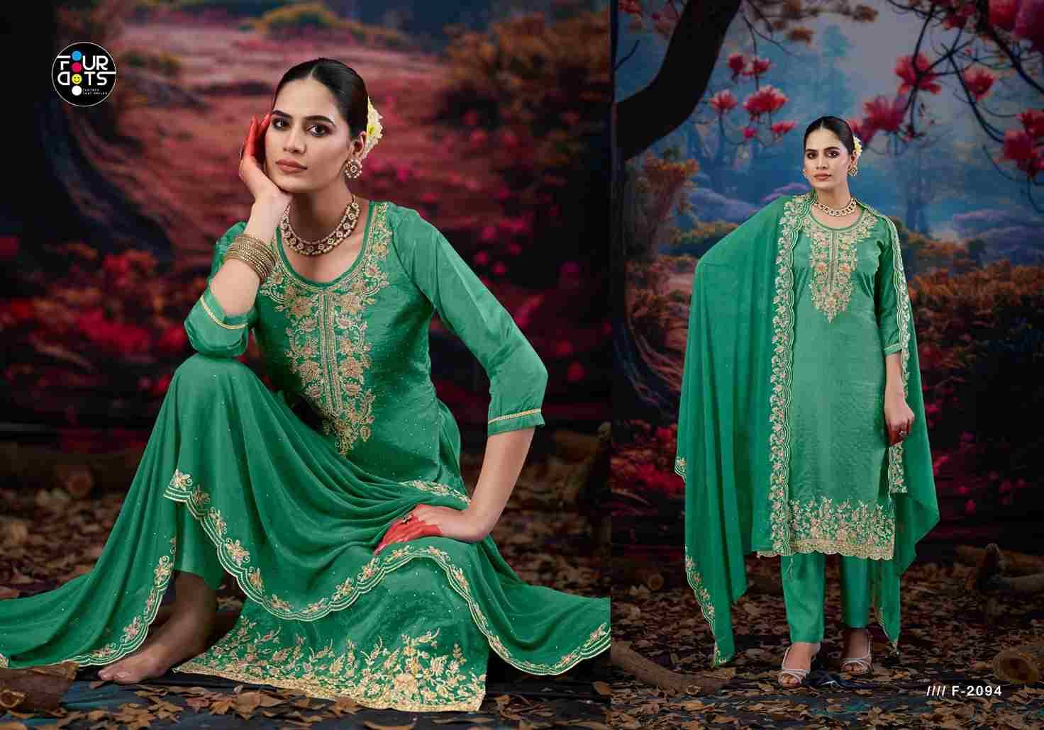 Zankar By Four Dots 2091 To 2094 Series Designer Stylish Fancy Colorful Beautiful Party Wear & Ethnic Wear Collection Organza Dresses At Wholesale Price