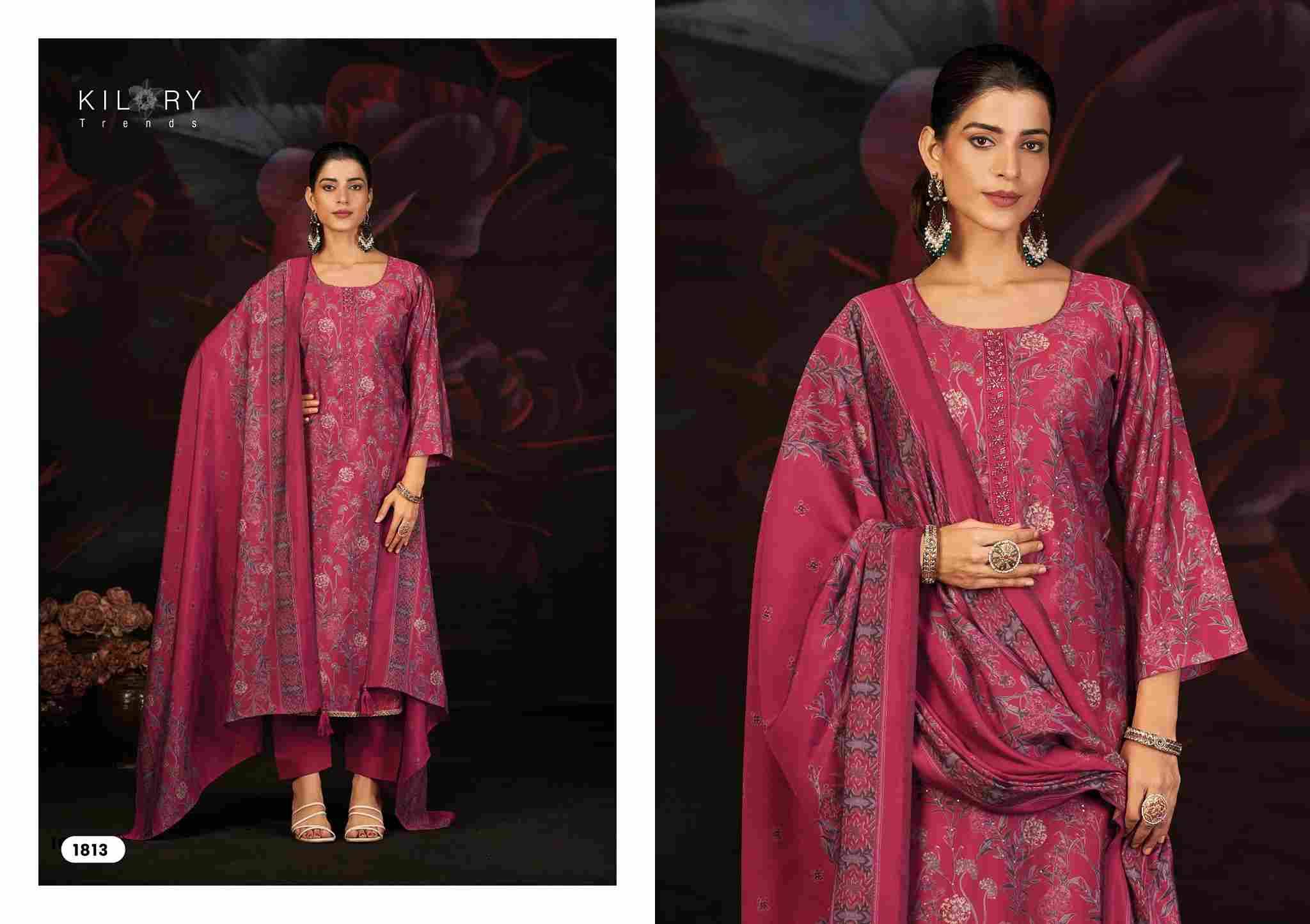 Kavira By Kilory 1811 To 1814 Series Designer Festive Suits Beautiful Fancy Colorful Stylish Party Wear & Occasional Wear Pure Muslin Silk Dresses At Wholesale Price