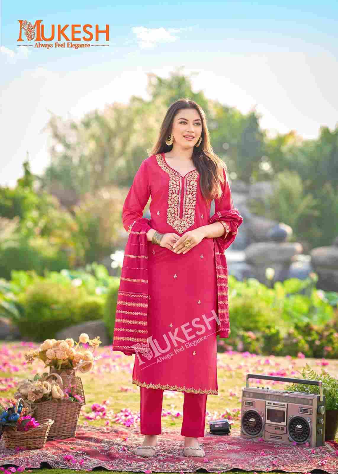 Dilbara By Mukesh 1001 To 1008 Series Designer Festive Suits Beautiful Fancy Stylish Colorful Party Wear & Occasional Wear Roman Dresses At Wholesale Price