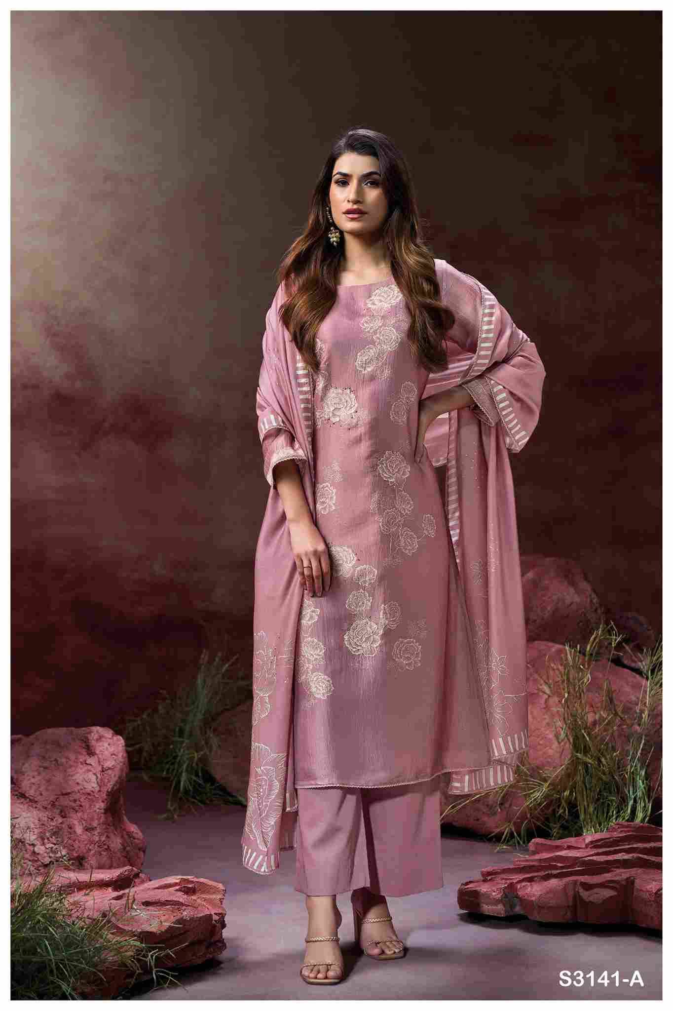 Ellahi-3141 By Ganga Fashion 3141-A To 3141-D Series Beautiful Festive Suits Colorful Stylish Fancy Casual Wear & Ethnic Wear Pure Bemberg Silk Dresses At Wholesale Price