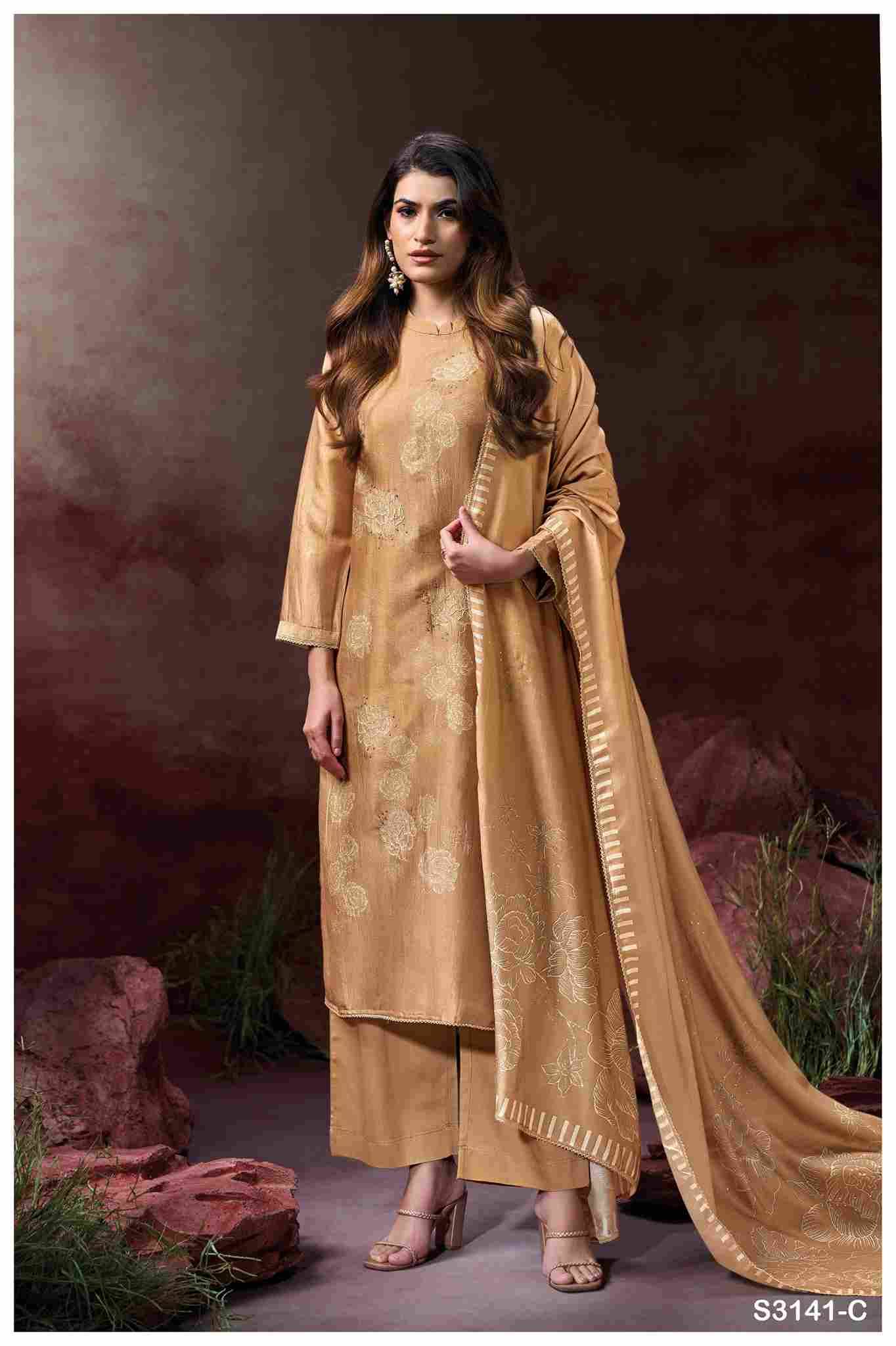 Ellahi-3141 By Ganga Fashion 3141-A To 3141-D Series Beautiful Festive Suits Colorful Stylish Fancy Casual Wear & Ethnic Wear Pure Bemberg Silk Dresses At Wholesale Price