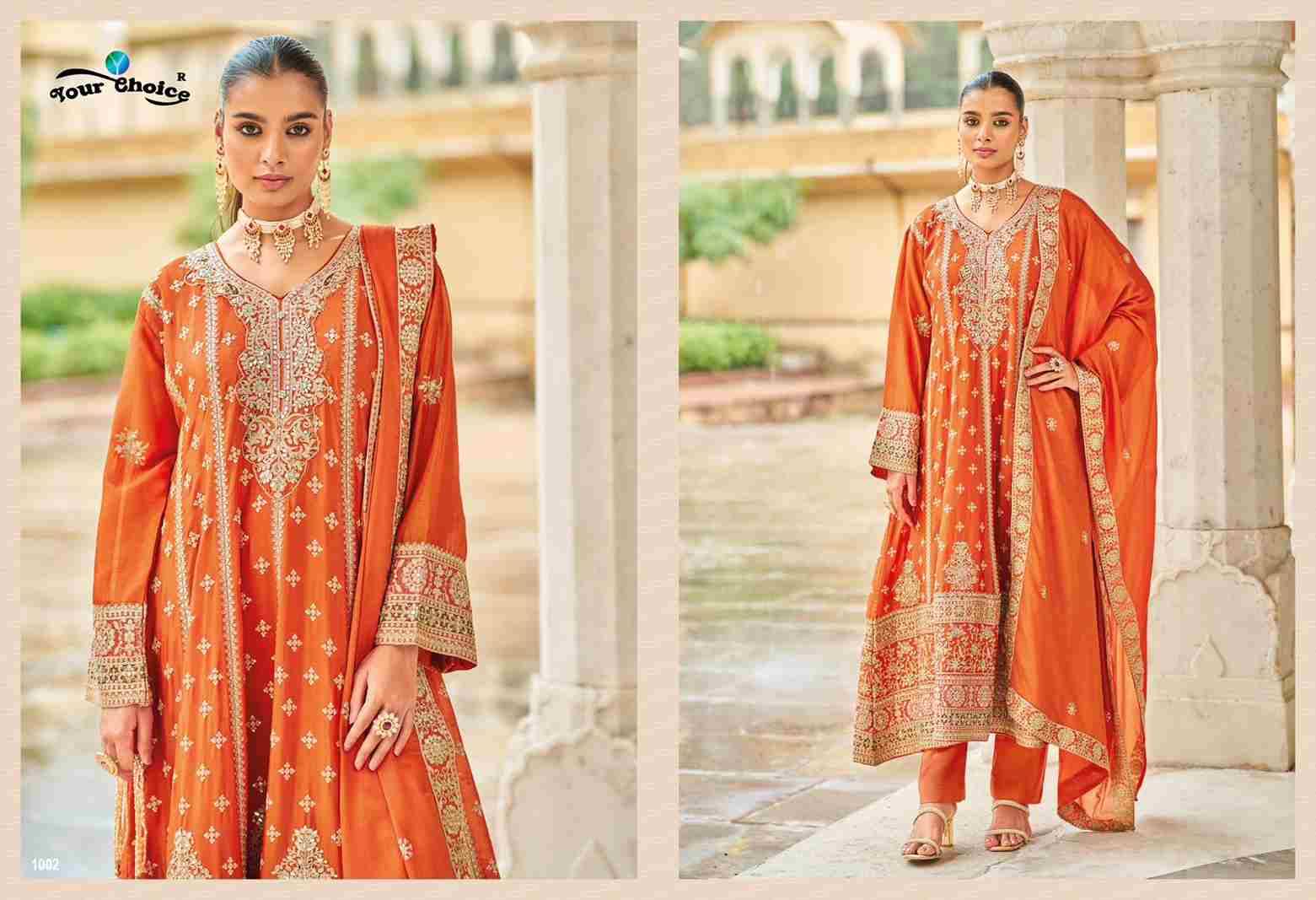 Kronis By Your Choice 1001 To 1003 Series Designer Festive Suits Beautiful Fancy Colorful Stylish Party Wear & Occasional Wear Heavy Chinnon Dresses At Wholesale Price