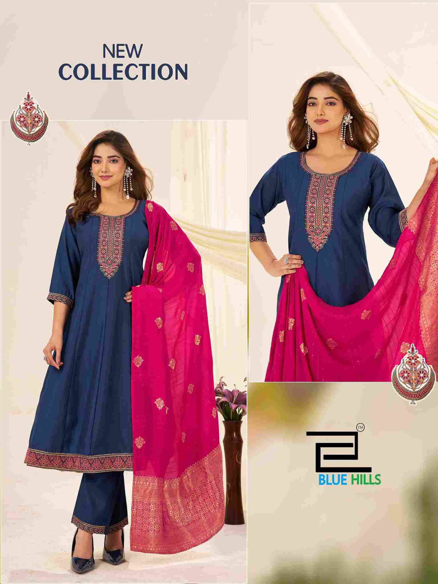 Taj Mahal Vol-10 By Blue Hills 10101 To 10106 Series Beautiful Stylish Festive Suits Fancy Colorful Casual Wear & Ethnic Wear & Ready To Wear Roman Silk Dresses At Wholesale Price