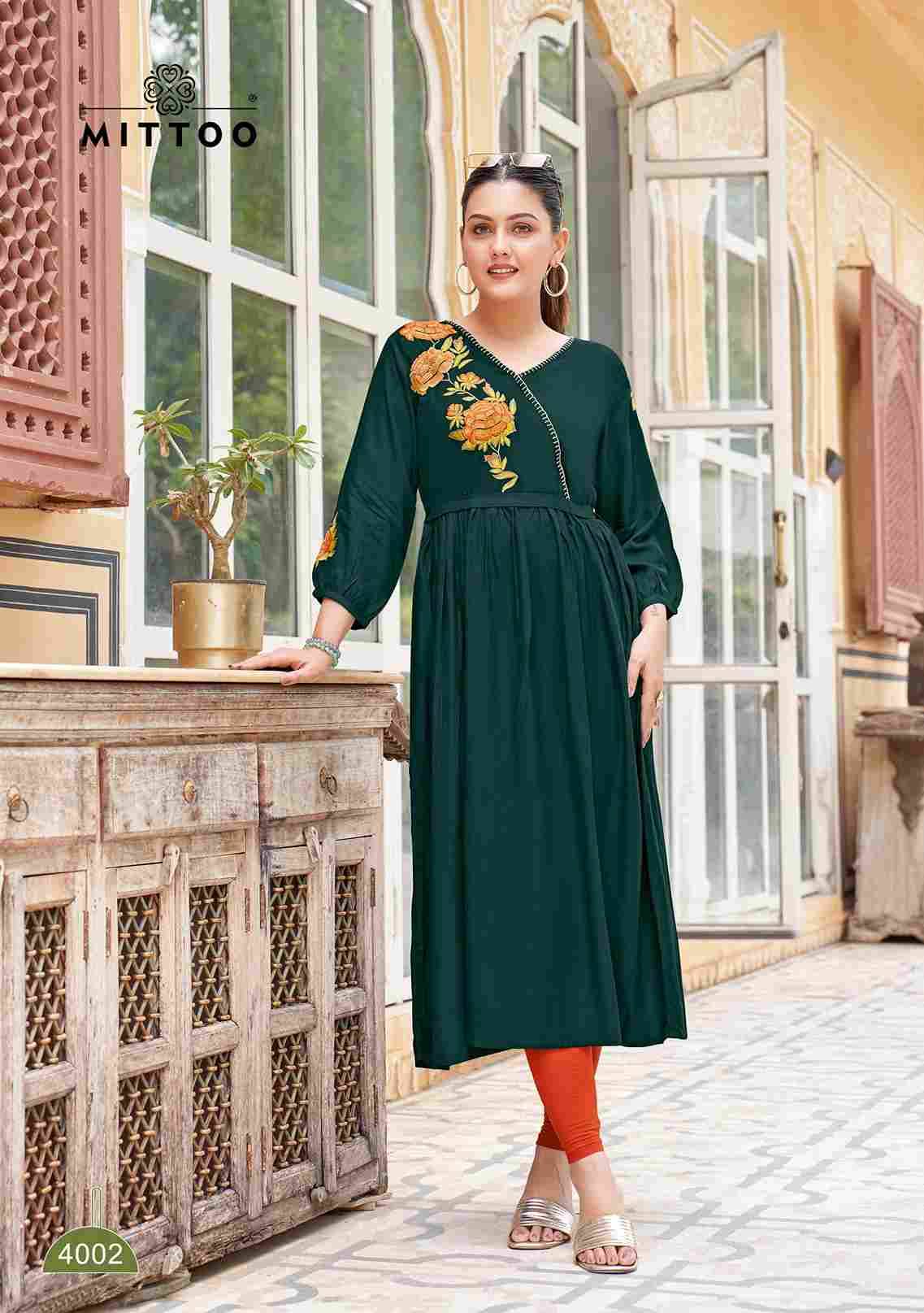 Nora By Mittoo 4001 To 4006 Series Designer Stylish Fancy Colorful Beautiful Party Wear & Ethnic Wear Collection Rayon Kurtis At Wholesale Price