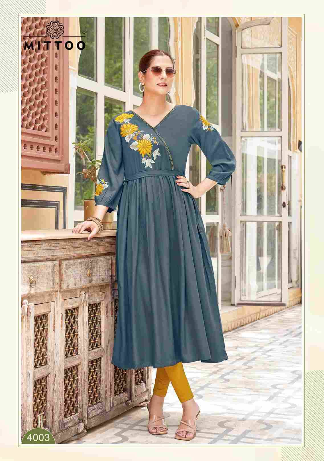 Nora By Mittoo 4001 To 4006 Series Designer Stylish Fancy Colorful Beautiful Party Wear & Ethnic Wear Collection Rayon Kurtis At Wholesale Price
