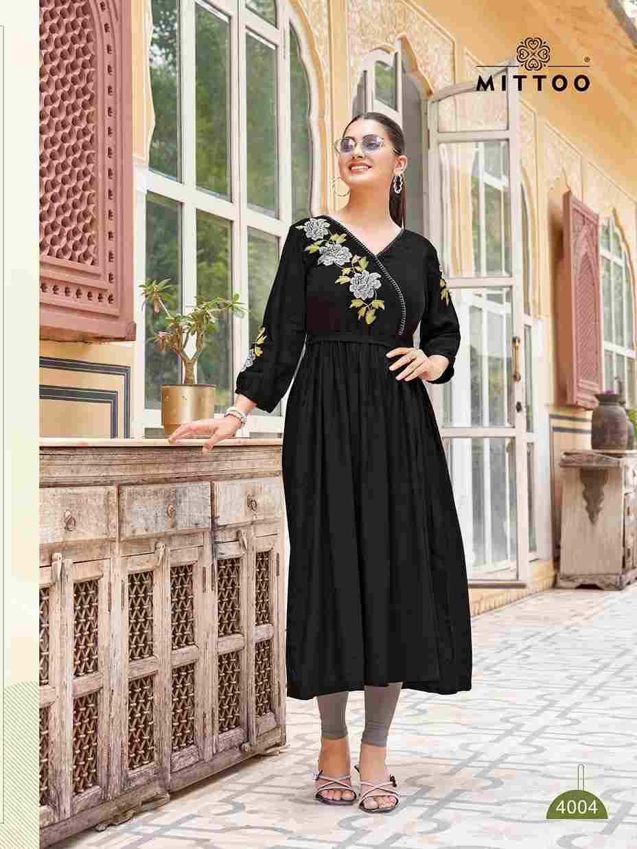 Nora By Mittoo 4001 To 4006 Series Designer Stylish Fancy Colorful Beautiful Party Wear & Ethnic Wear Collection Rayon Kurtis At Wholesale Price