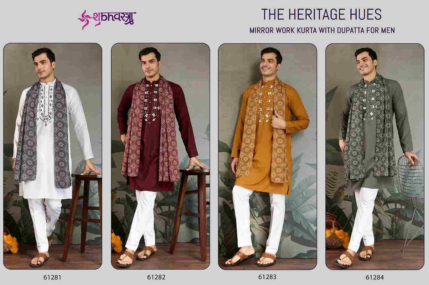 The Heritage Hues By Shubhvastra 61281 To 61284 Series Beautiful Colorful Stylish Fancy Casual Wear & Ethnic Wear & Ready To Wear Pure Viscose Kurtas At Wholesale Price