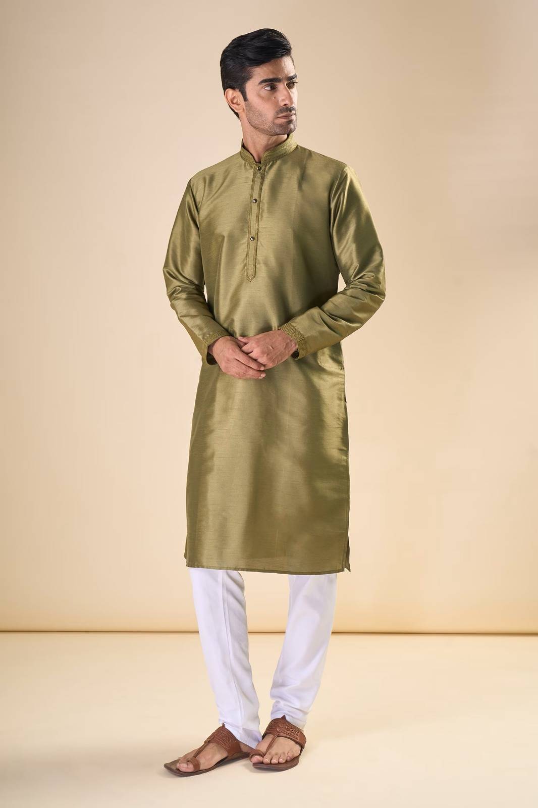 Wedding Collection Vol-21 By Outluk 21001 To 21011 Series Beautiful Colorful Stylish Fancy Casual Wear & Ethnic Wear & Ready To Wear Pure Silk Kurtas With Pajamas At Wholesale Price