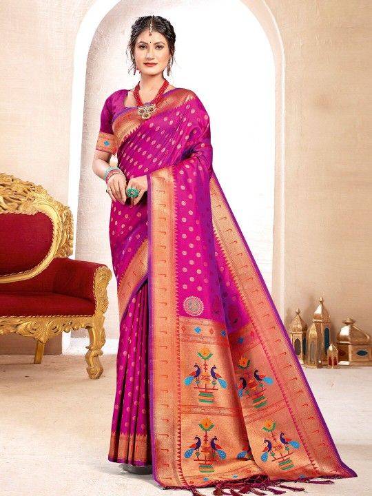 Kavita By Fashid Wholesale 1001 To 1006 Series Indian Traditional Wear Collection Beautiful Stylish Fancy Colorful Party Wear & Occasional Wear Paithani Silk Sarees At Wholesale Price