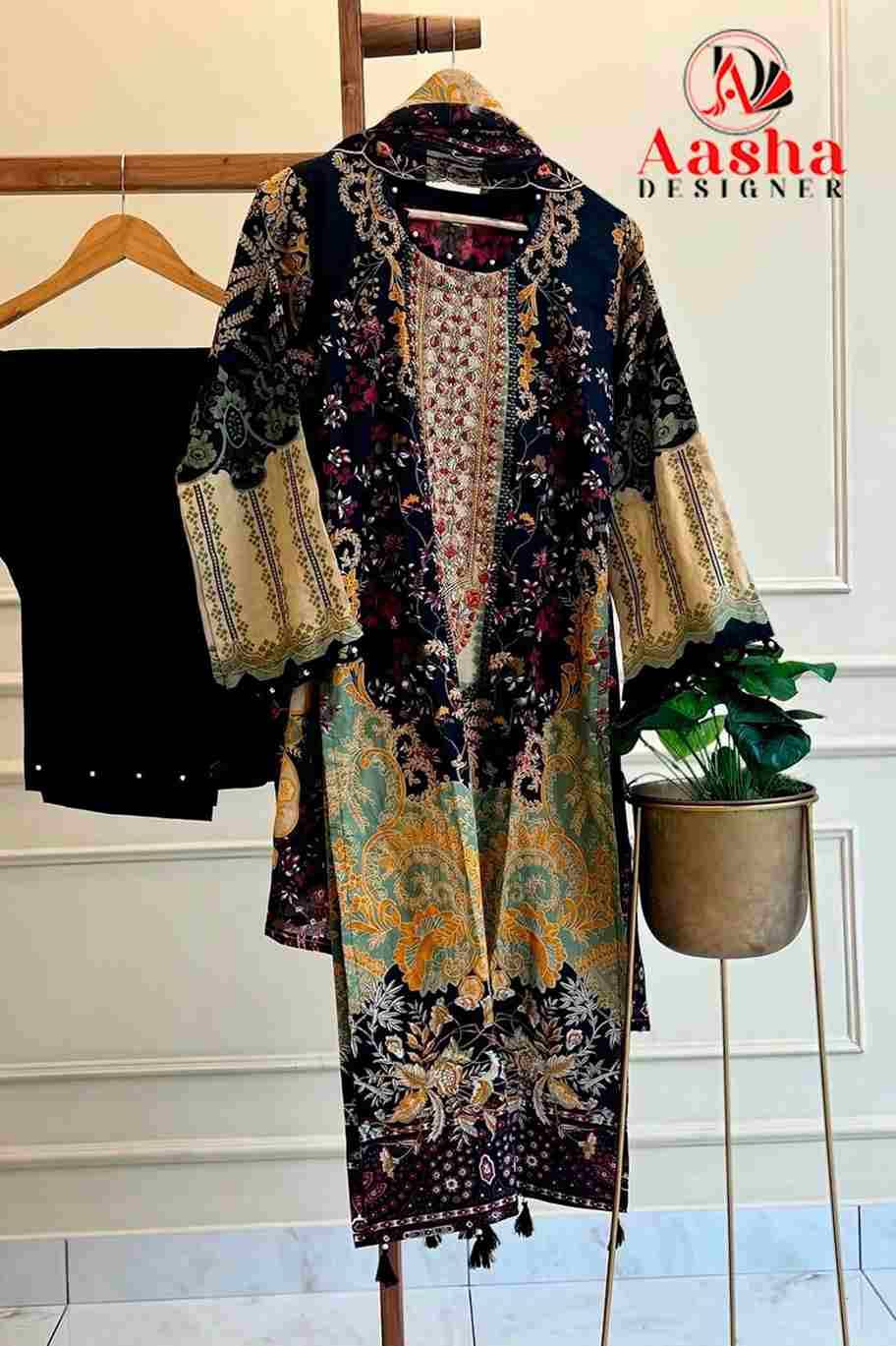Aasha Hit Design 1177 By Aasha Designer Wholesale Designer Pakistani Suits Collection Beautiful Stylish Fancy Colorful Party Wear & Occasional Wear Pure Cotton Dresses At Wholesale Price