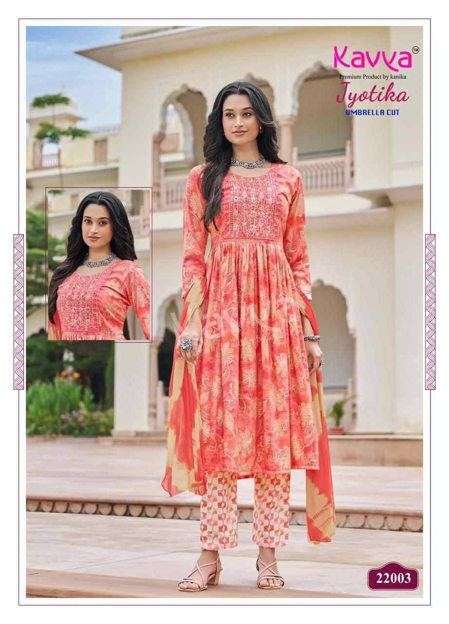 Jyotika Vol-22 By Kavya 22001 To 22010 Series Beautiful Festive Suits Colorful Stylish Fancy Casual Wear & Ethnic Wear Capsule Print Dresses At Wholesale Price