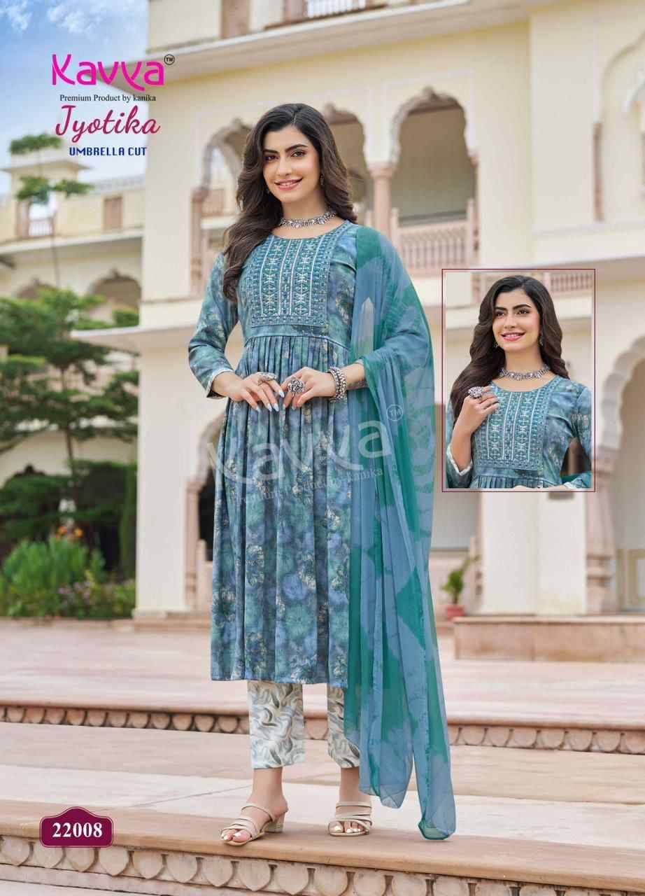 Jyotika Vol-22 By Kavya 22001 To 22010 Series Beautiful Festive Suits Colorful Stylish Fancy Casual Wear & Ethnic Wear Capsule Print Dresses At Wholesale Price