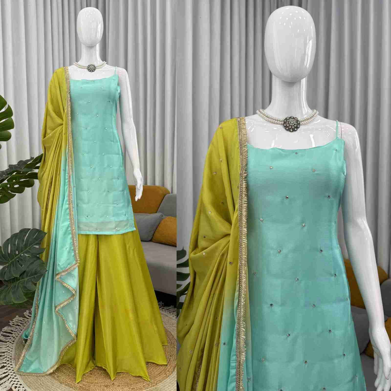 R-5914 By Fashid Wholesale Beautiful Suits Colorful Stylish Fancy Casual Wear & Ethnic Wear Chinnon Silk Dresses At Wholesale Price