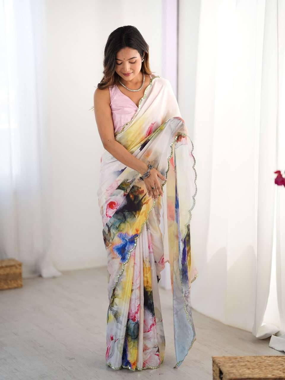Elena By PC 01 To 10 Series Indian Traditional Wear Collection Beautiful Stylish Fancy Colorful Party Wear & Occasional Wear Chinnon Sarees At Wholesale Price