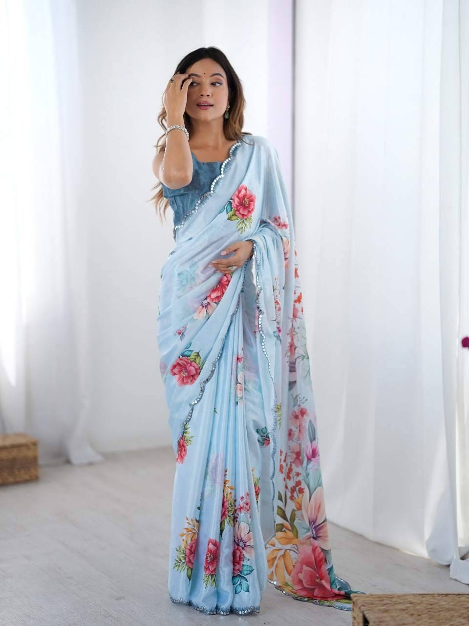 Elena Vol-2 By PC 201 To 210 Series Indian Traditional Wear Collection Beautiful Stylish Fancy Colorful Party Wear & Occasional Wear Chinnon Sarees At Wholesale Price