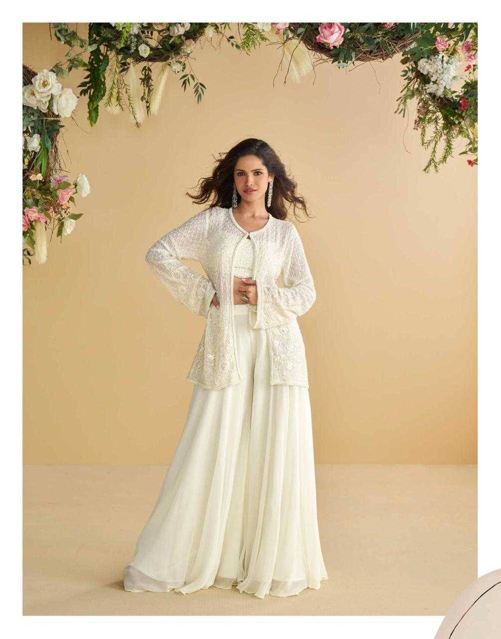 Nitya By Sayuri 10077 To 10079 Series Designer Beautiful Festive Collection Occasional Wear & Party Wear Pure Silk Crop Top With Bottom And Jacket At Wholesale Price
