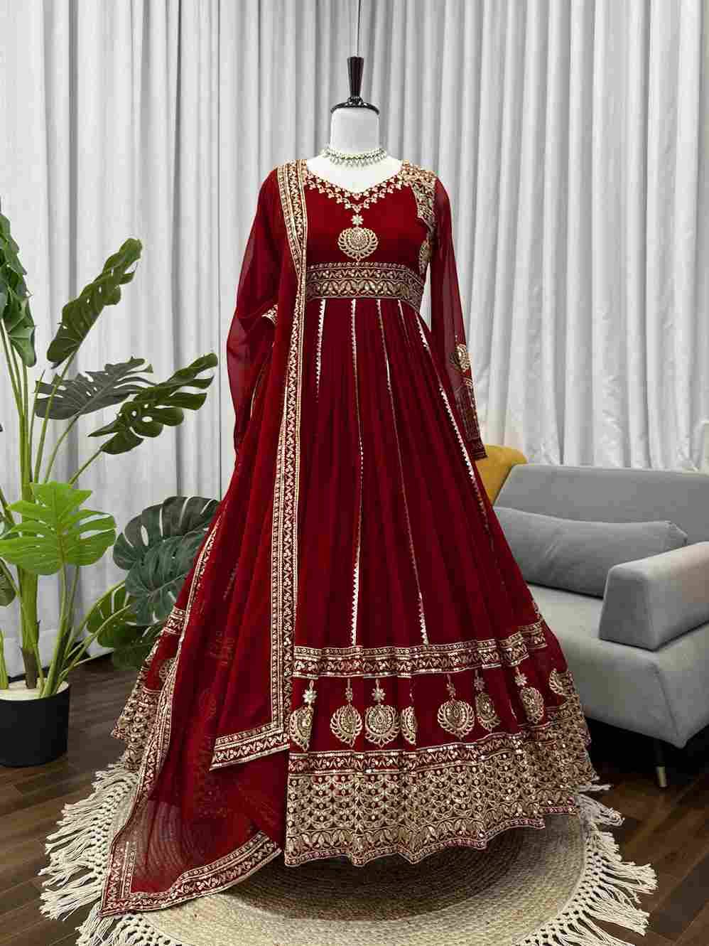 R-5913 By Fashid Wholesale Beautiful Suits Stylish Fancy Colorful Party Wear & Occasional Wear Faux Georgette Dresses At Wholesale Price