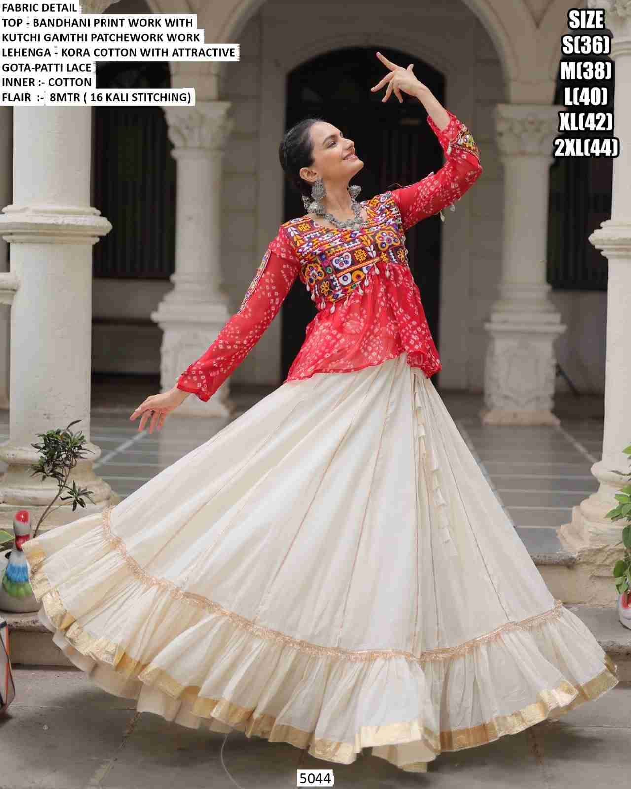 5044 By Fashid Wholesale 5044-A To 5044-D Series Designer Beautiful Festive Collection Occasional Wear & Party Wear Kora Cotton Crop Top With Bottom At Wholesale Price