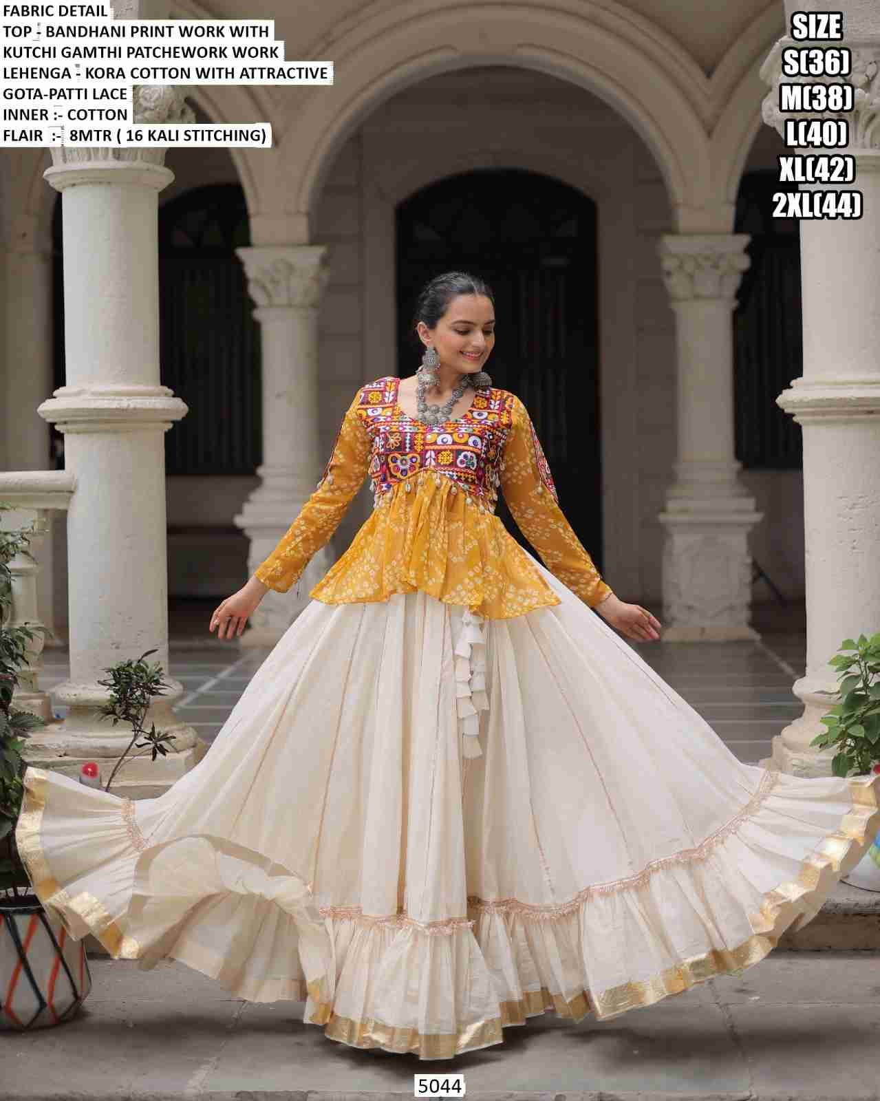 5044 By Fashid Wholesale 5044-A To 5044-D Series Designer Beautiful Festive Collection Occasional Wear & Party Wear Kora Cotton Crop Top With Bottom At Wholesale Price