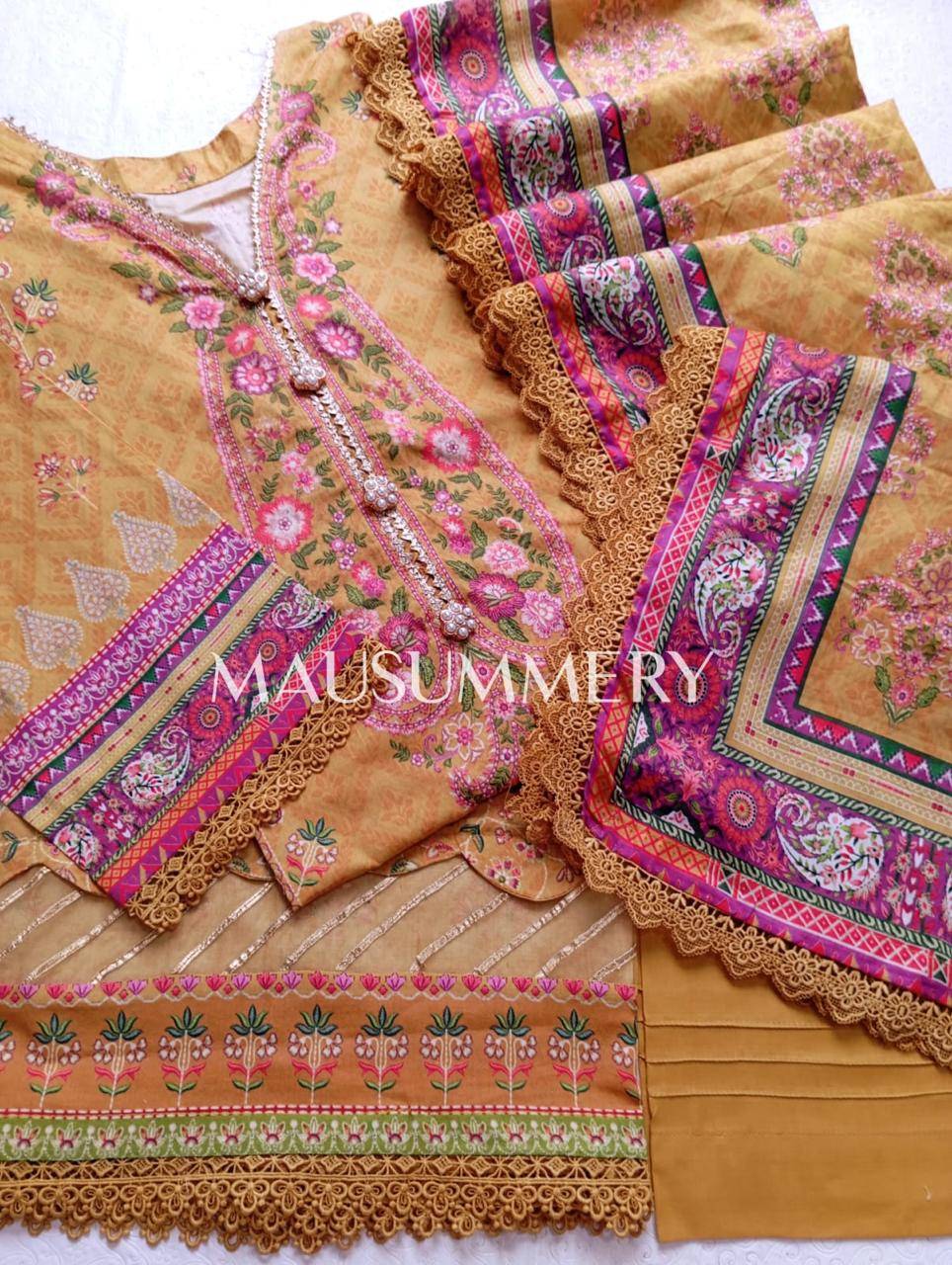 Original Pakistani Mausummery Vol-4 By Fashid Wholesale 101 To 111 Series Beautiful Pakistani Suits Colorful Stylish Fancy Casual Wear & Ethnic Wear Lawn Dresses At Wholesale Price