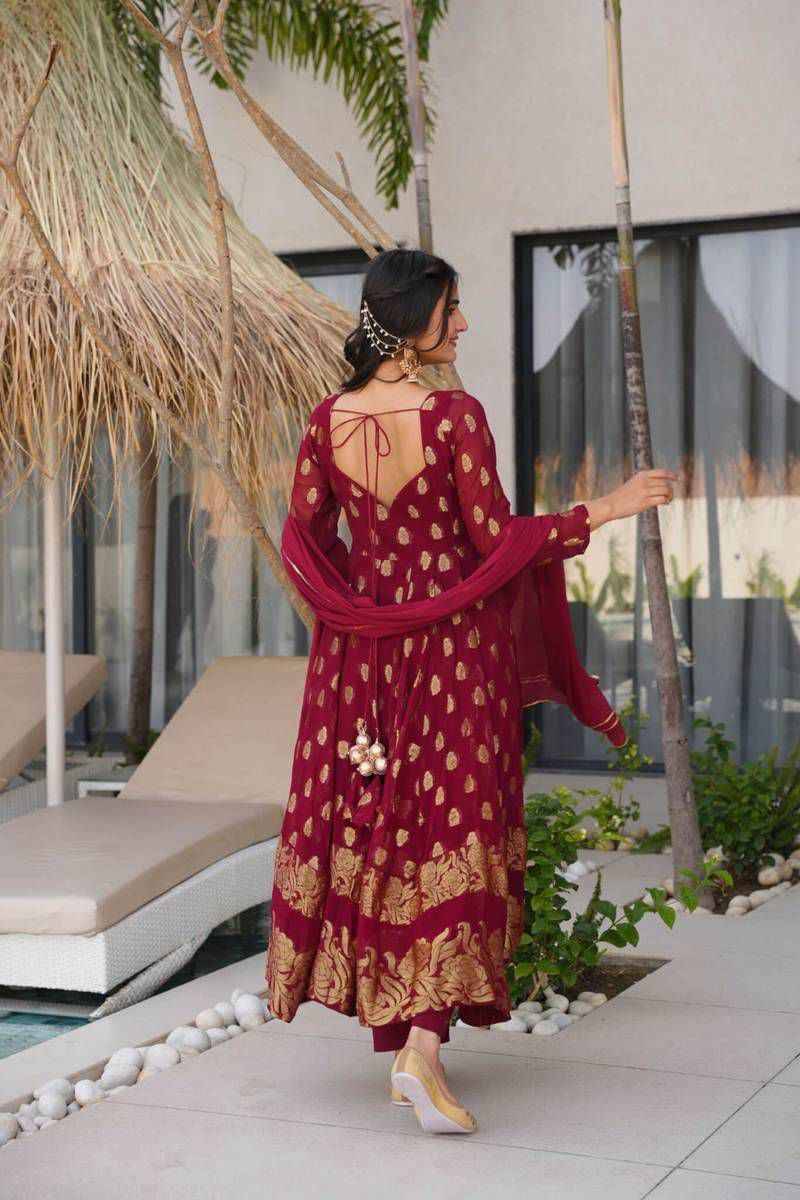R-5908 By Fashid Wholesale Beautiful Stylish Fancy Colorful Casual Wear & Ethnic Wear Jacquard Dresses With Bottom At Wholesale Price