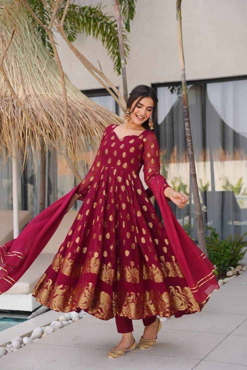 R-5908 By Fashid Wholesale Beautiful Stylish Fancy Colorful Casual Wear & Ethnic Wear Jacquard Dresses With Bottom At Wholesale Price
