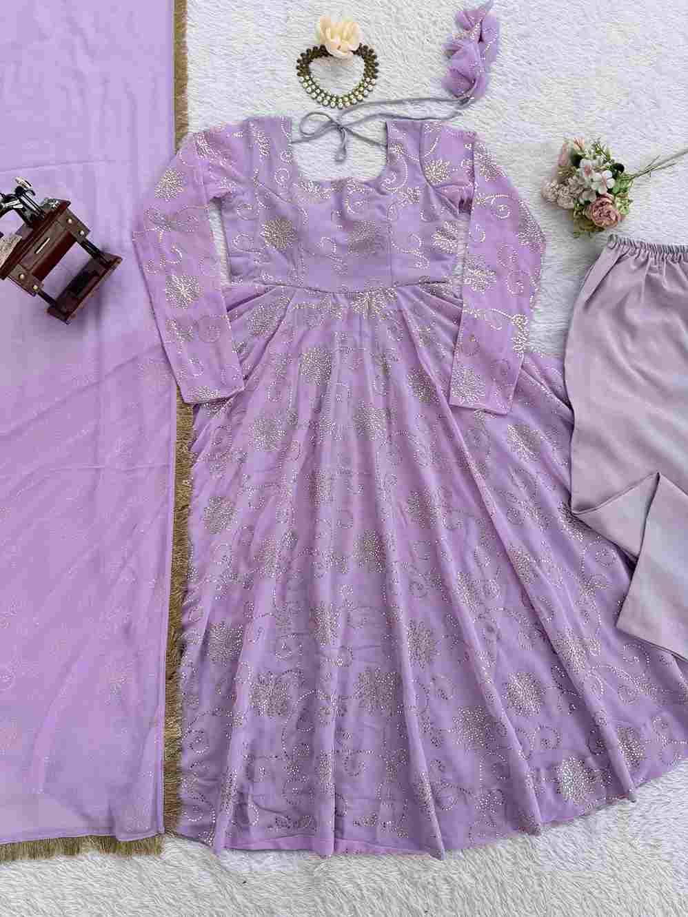 K-1526 By Fashid Wholesale Beautiful Stylish Fancy Colorful Casual Wear & Ethnic Wear Faux Georgette Dresses With Bottom At Wholesale Price
