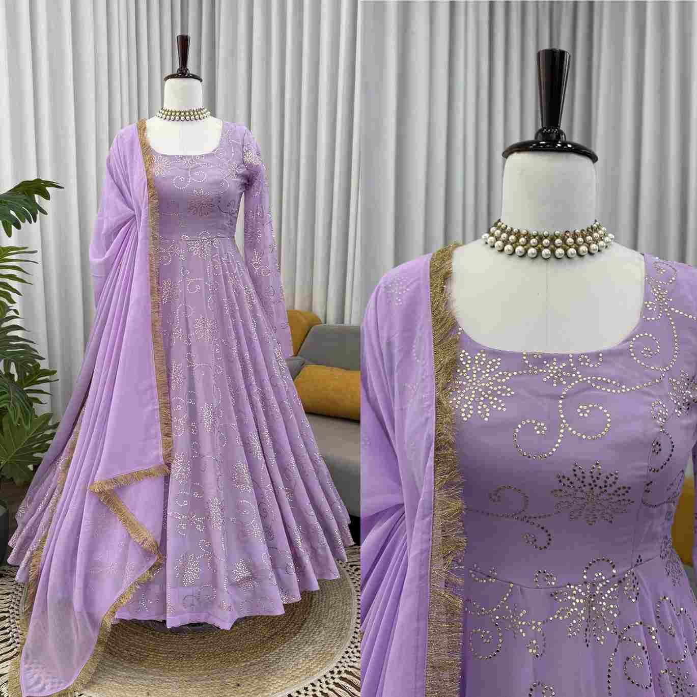 K-1526 By Fashid Wholesale Beautiful Stylish Fancy Colorful Casual Wear & Ethnic Wear Faux Georgette Dresses With Bottom At Wholesale Price