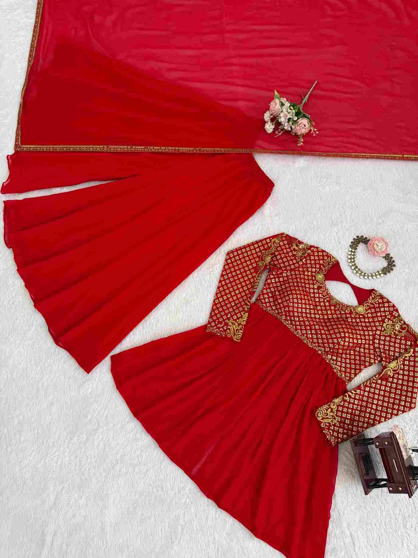 K-1524 By Fashid Wholesale Beautiful Stylish Fancy Colorful Casual Wear & Ethnic Wear Faux Georgette Dresses With Bottom At Wholesale Price